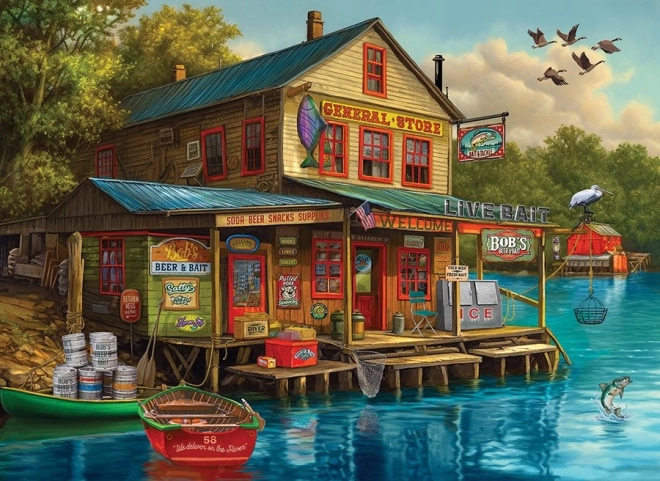 Puzzle Obchod Bob's Beer & Bait 1000 dílků