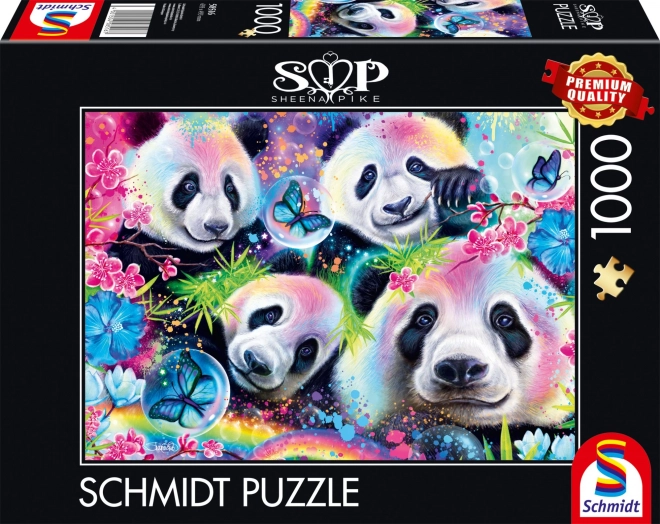Puzzle Schmidt Neon: Pandy 1000 dílků