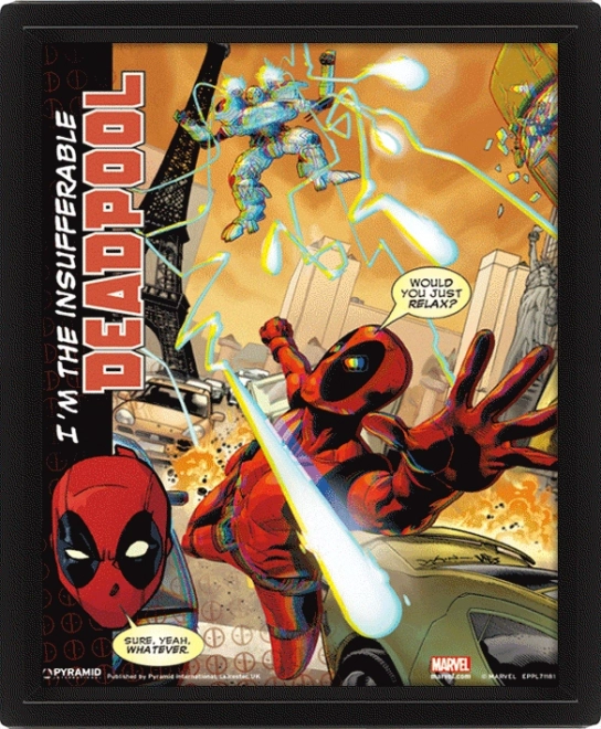 3D obraz Deadpool v rámu