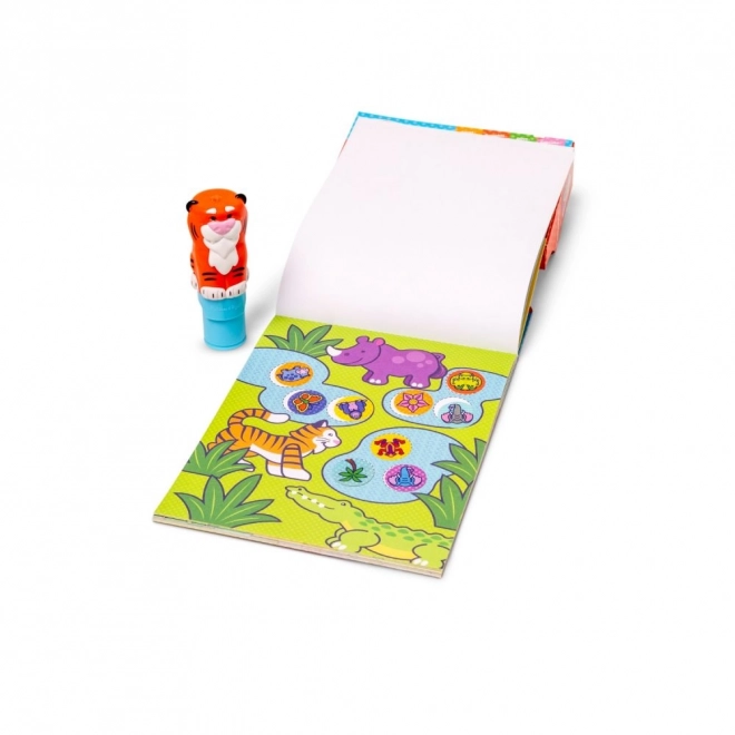 Sticker WOW! Knížka a razítko s nálepkami - Tygr