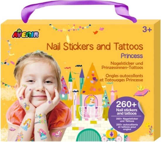 Samolepky na nehty a tetování – Princezny
