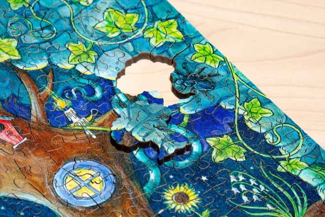 Dřevěné puzzle kouzelný les 500 dílků