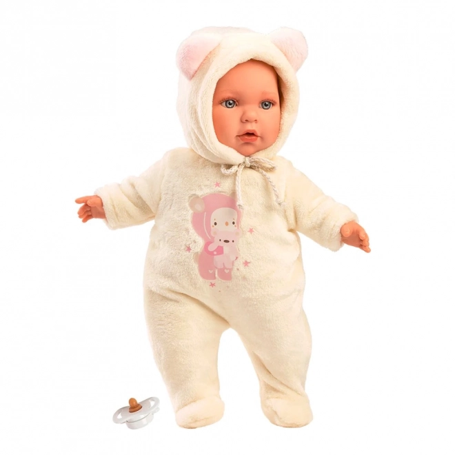 Llorens 14208 BABY JULIA - realistická panenka miminko s měkkým látkovým tělem - 42 cm