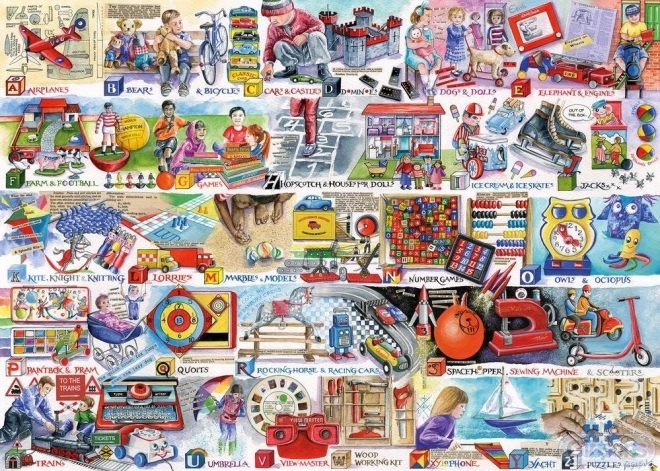 GIBSONS Puzzle Abeceda her a hraček 1000 dílků
