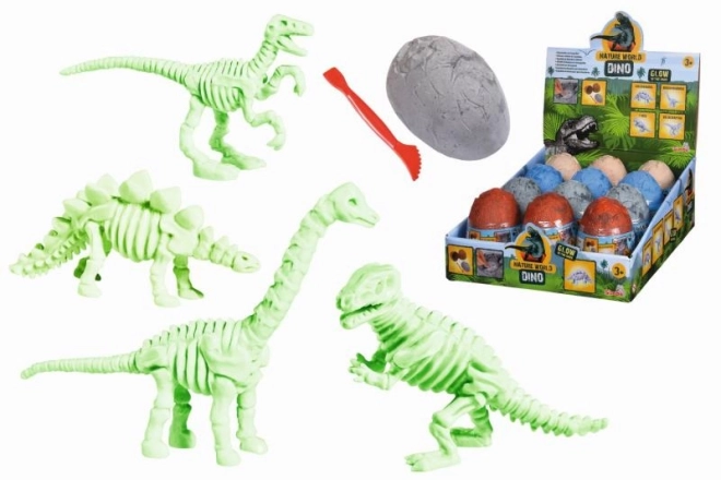 Vykopávací sada s dinosauří kostrou ve vajíčku