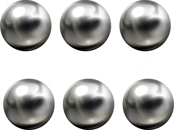 Kompletní sada s 6 kovovými kuličkami