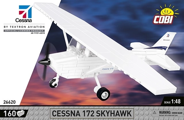 Cobi stavebnice Cessna 172 Skyhawk 160 kostek bílá