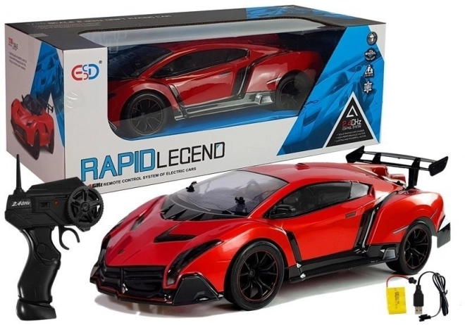 Závodní auto na dálkové ovládání červené 1:10