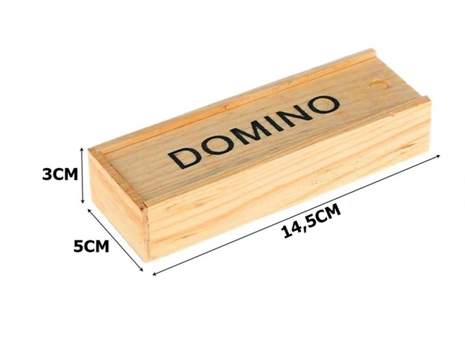 Dřevěné domino v krabici