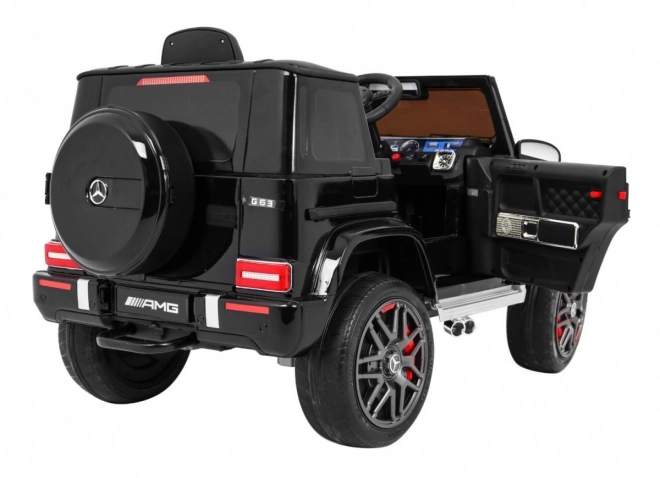 Mercedes AMG G63 pro děti Lak černá + dálkové ovládání + MP3 LED + pomalý start + EVA + pásy