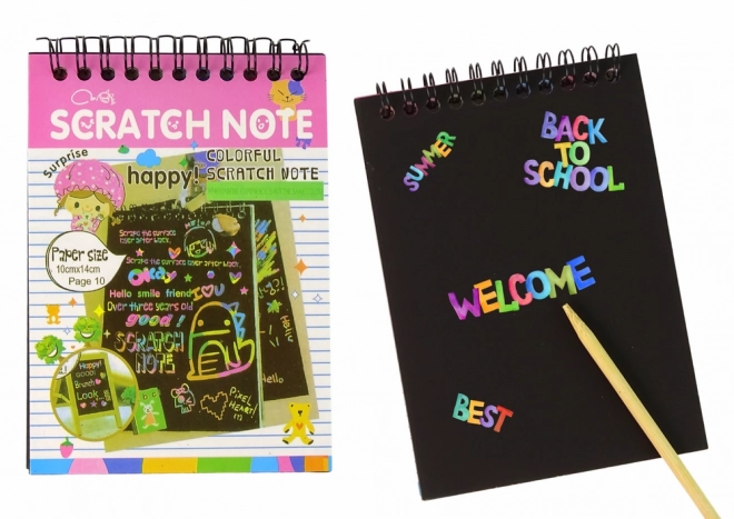 Zdrapywací notes pro děti růžový