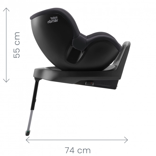 Otočná autosedačka Space Black Dualfix pro děti
