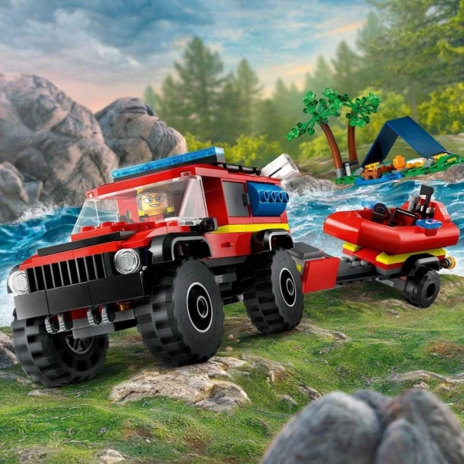 LEGO® City 60412 Hasičský vůz 4x4 a záchranný člun