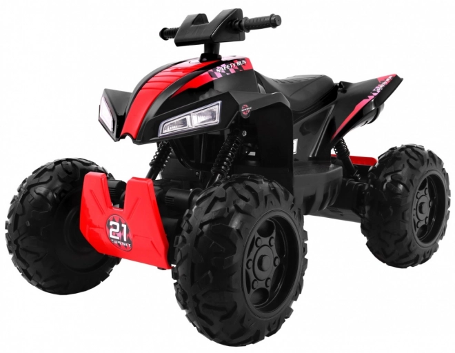 Dětská čtyřkolka Sport Run Battery Quad Black + 4x4 + LED + rádio MP3