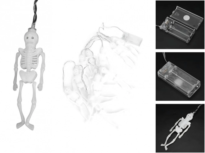 Led girlanda s kostlivci na Halloween