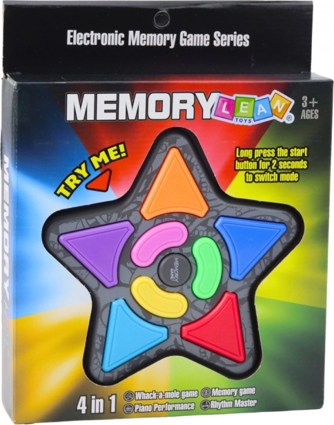 Elektronická hra Paměť Hvězda Světla Zvuky 4v1