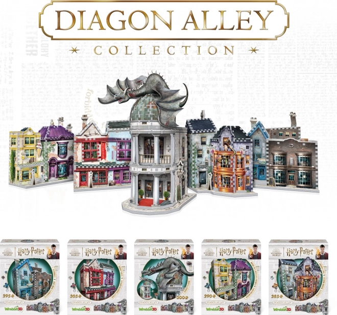 3D puzzle WREBBIT Harry Potter: Gringottova banka 300 dílků