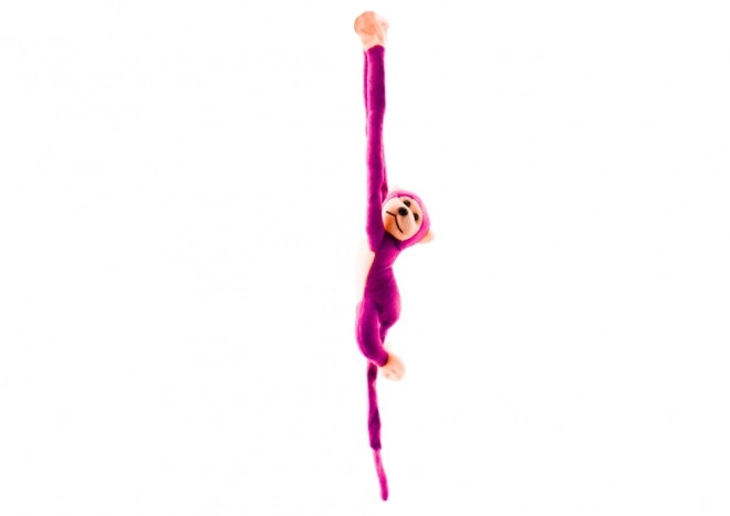 Plyšový maskot opice se zvukem tmavě růžový 80 cm