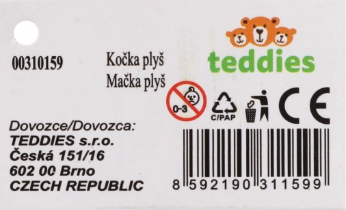 Plyšová Ležící Kočička 65 cm