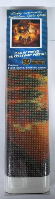 Diamantové malování Lapač snů s vlky 30x40 cm