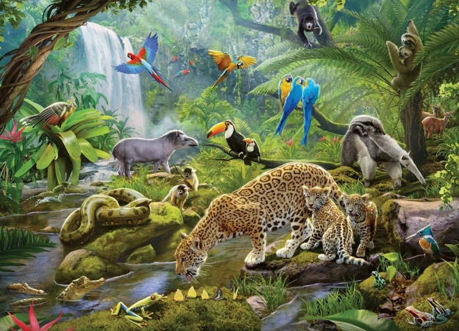 Ravensburger puzzle Zvířata tropického deštného pralesa 60 dílků