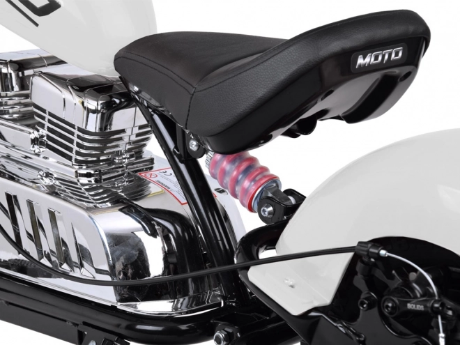 Elektrický motorka Chopper na baterii pro děti – Bílá
