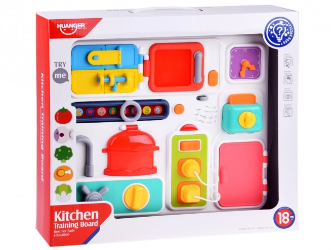 Interaktivní kuchyňská hračka Montessori