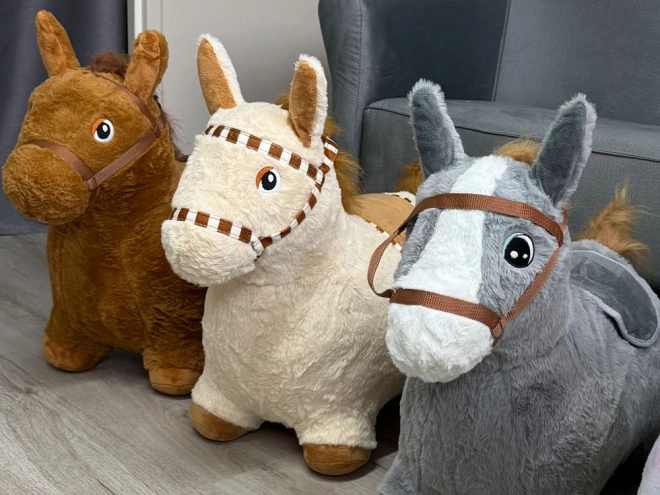 Plyšové hopsadlo koník šedý – Grey