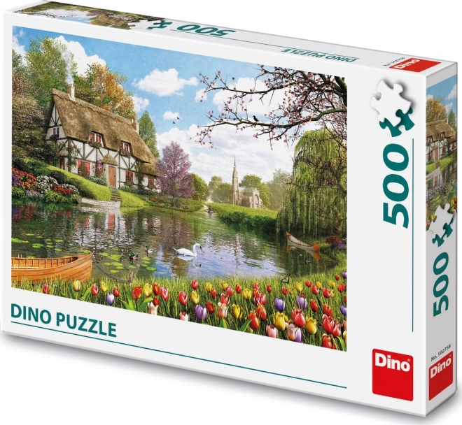 Puzzle Chata u vody 500 dílků