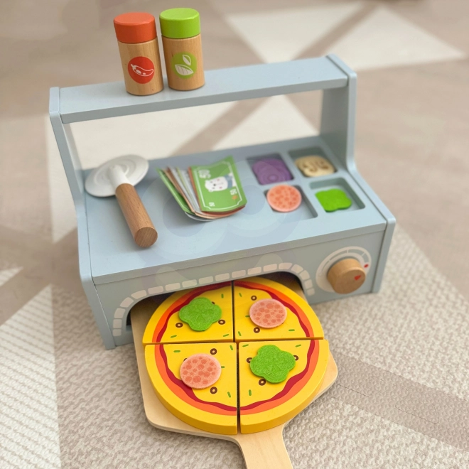 Tooky Toy dřevěný pizza set s doplňky