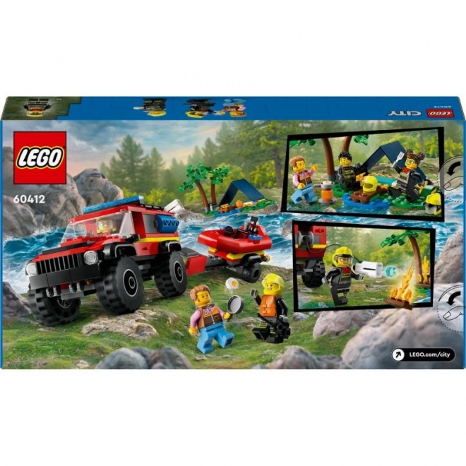 LEGO® City 60412 Hasičský vůz 4x4 a záchranný člun