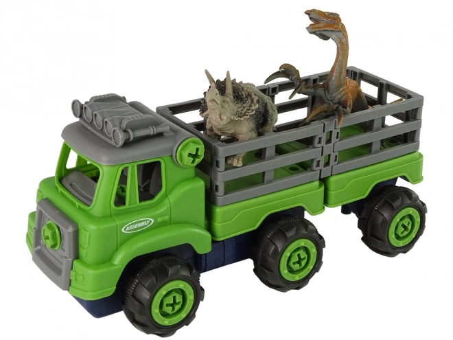 Transportní nákladní auto s dinosaury