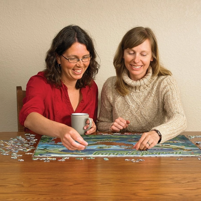 COBBLE HILL Puzzle Závislý na rybaření 1000 dílků