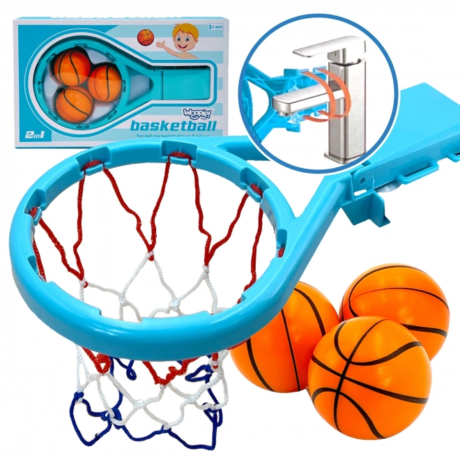 Woopie vodní hračka do koupele basketbal + sada míčků 2v1