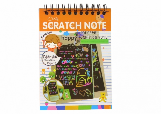 Zdrapávací notes pro děti oranžový