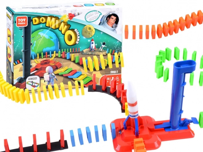 Kosmické domino s raketou - edukační hračka