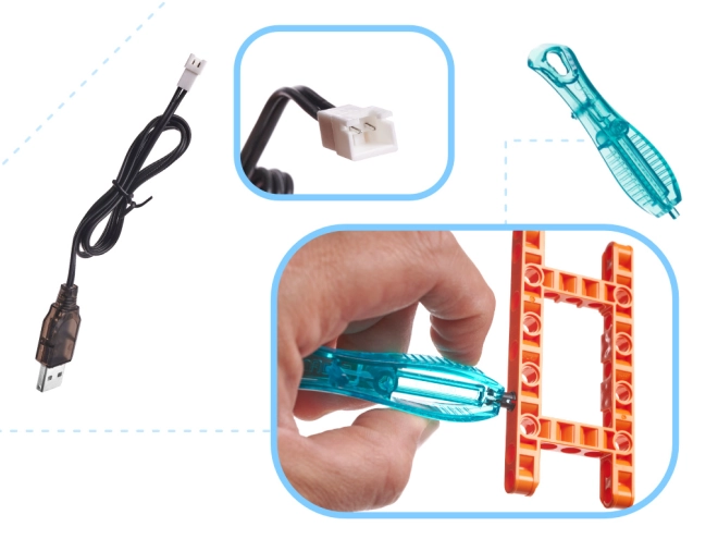 Dobíjecí baterie a USB kabel