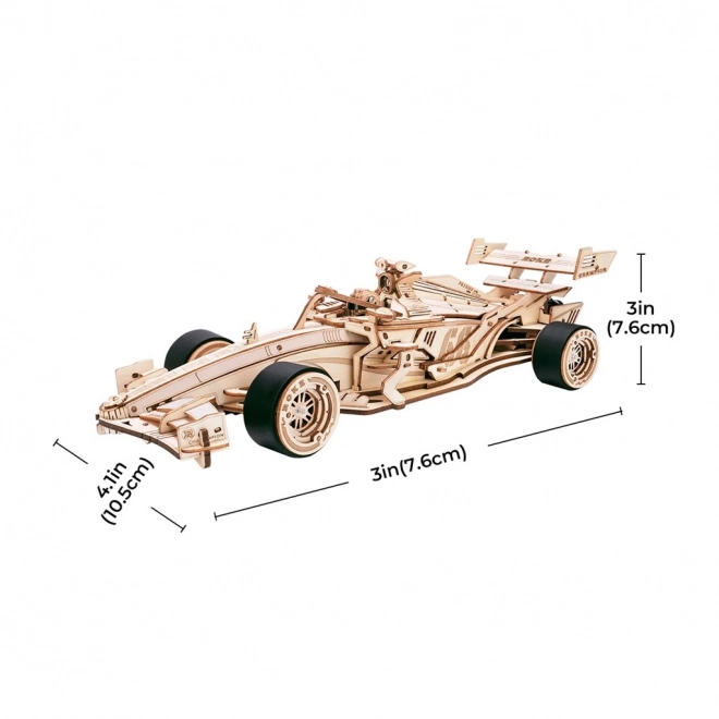 3D Dřevěná Skládačka Závodní Auto