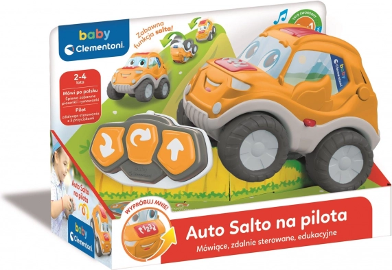 Interaktivní terénní autíčko na dálkové ovládání s funkcí FLIP BABY CLEMENTONI