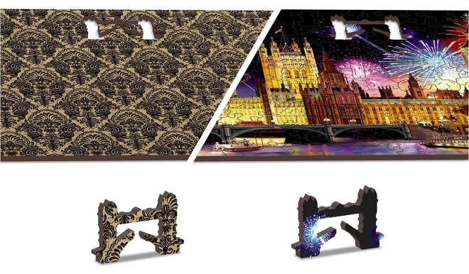 Dřevěné puzzle Noční Londýn 75 dílků