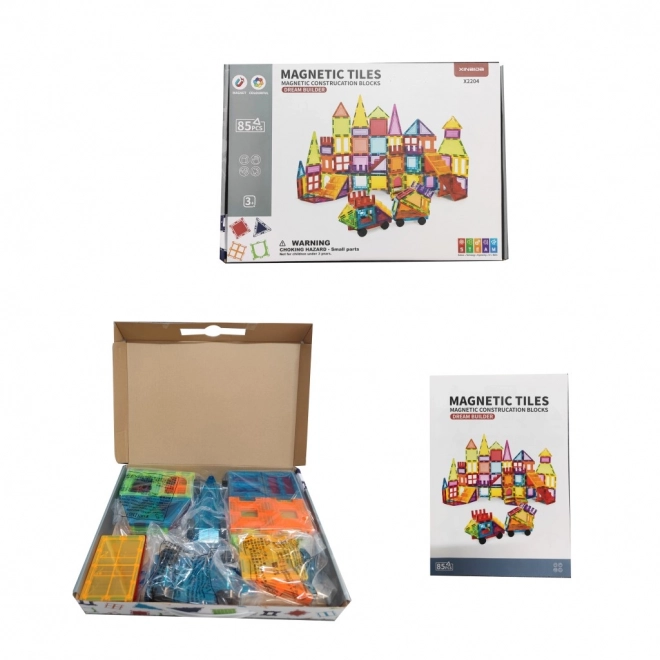Magnetická stavebnice pro děti 85 ks