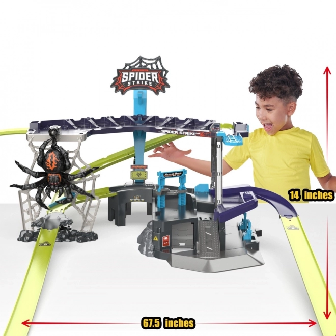 Autodráha nastavená Spider attack