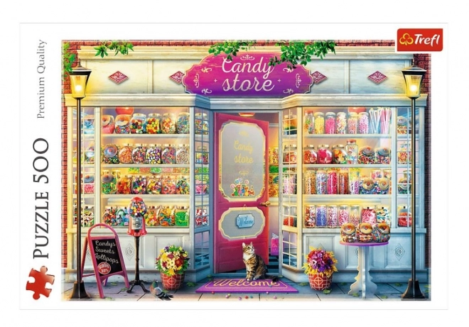 Puzzle 500 prvků Obchod s cukrovinkami
