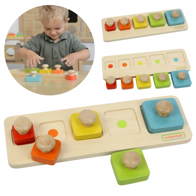 Masterkidz montessori skládačka učení velikostí a barev