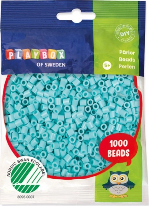 Playbox zažehlovací korálky pastelové tyrkysové 1000 ks