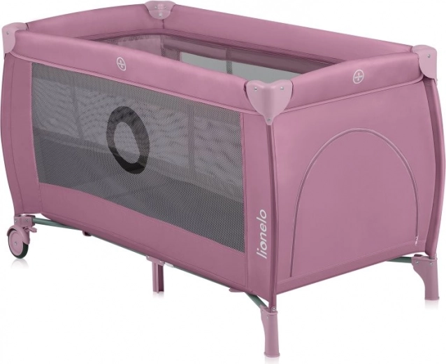 Cestovní postýlka LIONELO Stefi Plus Pink Magnolia