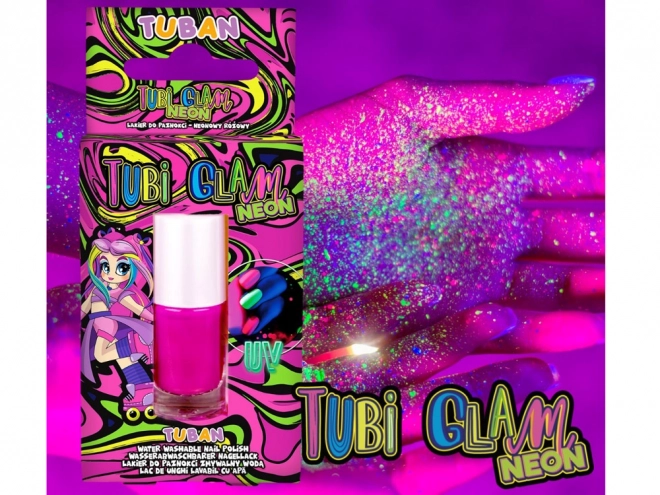 Tubi Glam růžový neonový lak na nehty