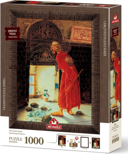 Puzzle s rámem a lepidlem Cvičitel želv 1000 dílků