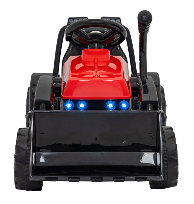 Otroški električni traktor z radlico – Červený