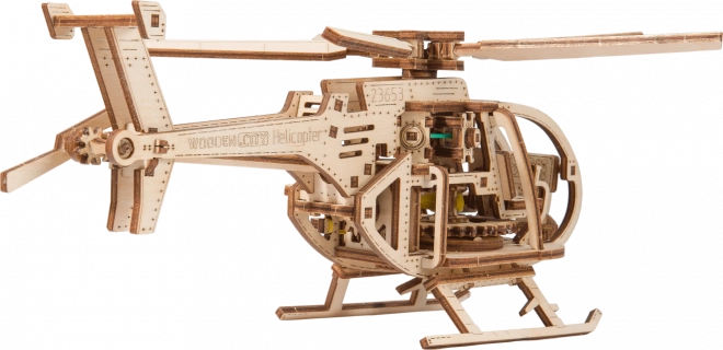 Dřevěné 3D puzzle vrtulník
